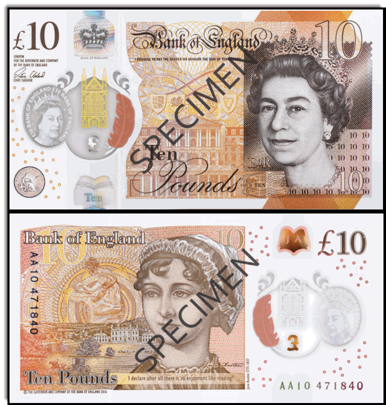 nouveau billet de 10£